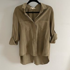 Anthropology exclusive Cloth And Stone Super Soft Button Down in army green